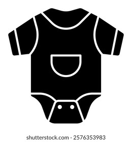 Baby clothes icon solid style transparent