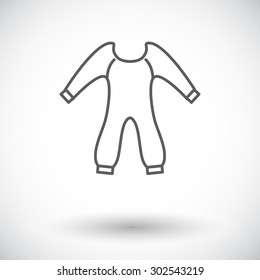 Baby clothes icon. Thin line flat vector related icon for web and mobile applications. It can be used as - logo, pictogram, icon, infographic element. Vector Illustration. 