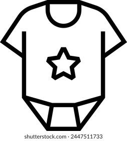baby clothes icon. Thin linear style design isolated on white background