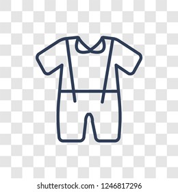 baby clothes icon. Trendy linear baby clothes logo concept on transparent background from Clothes collection