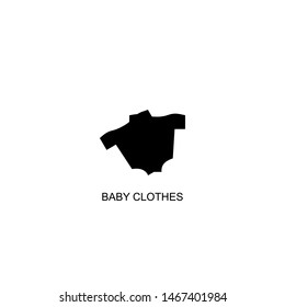 baby clothes icon vector black design