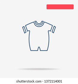 Baby clothes icon. Vector concept illustration for design.
