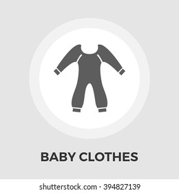 Baby Clothes Icon Vector. Flat icon isolated on the white background. Editable EPS file. Vector illustration.