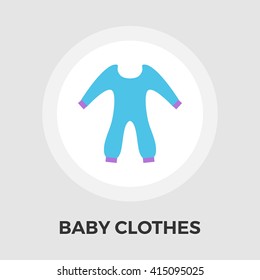 Baby Clothes Icon Vector. Flat icon isolated on the white background. Editable EPS file. Vector illustration.