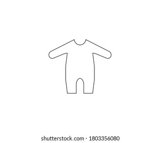 Baby clothes icon. Vector illustration, flat design.