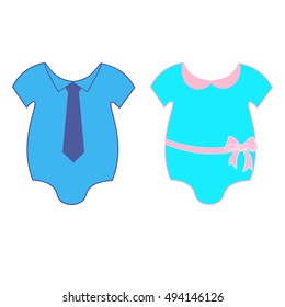 Baby clothes icons.