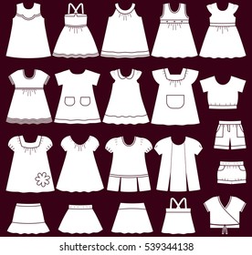 Girl Clothes Vector Clothing Cartoon Female Stock Vector Royalty Free Shutterstock