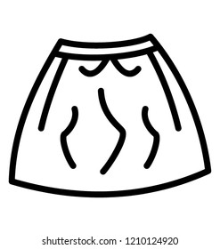 Baby clothes in a line icon design 