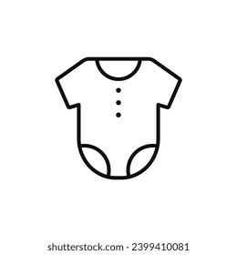 Baby clothes line icon isolated on white background