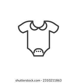 Baby clothes line icon. linear style sign for mobile concept and web design. Baby romper outline vector icon. Symbol, logo illustration. Vector graphics