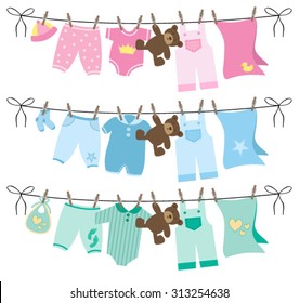 Baby Clothes On Clothes Line