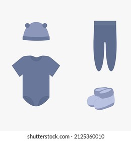 ropa de bebé de fondo blanco