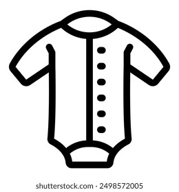 Baby clothes onesie romper fashion clothing icon representing newborn apparel and infant wear