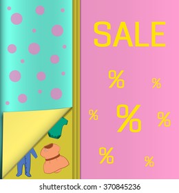 Baby clothes sale ad.