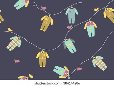 Baby clothes seamless pattern ,Vector illustrations