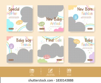 Baby Clothes Social Media Post Template