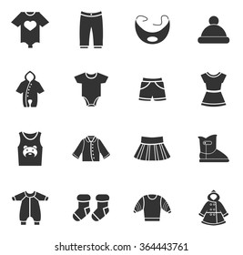 Baby clothes symbol for web icons