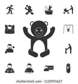 baby in clothes teddy bear icon. Detailed set of children life. Premium graphic design. One of the collection icons for websites, web design, mobile app on white background