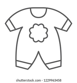 Baby Clothes Thin Line Icon Kid Stock Vector (Royalty Free) 1229963458 ...