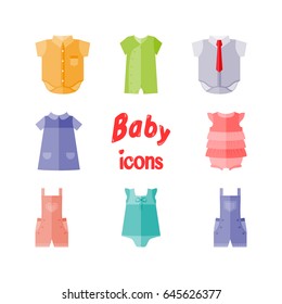 Baby clothes. Vector.