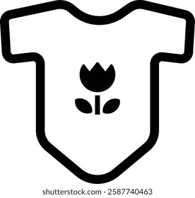 baby clothes vector fill black color icon