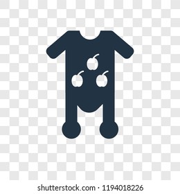 Baby clothes vector icon isolated on transparent background, Baby clothes transparency logo concept