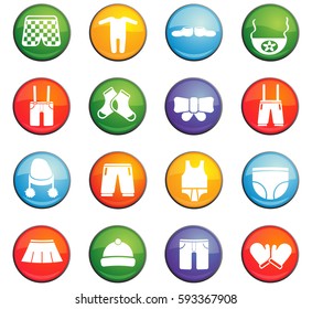 baby clothes vector icons for user interface design