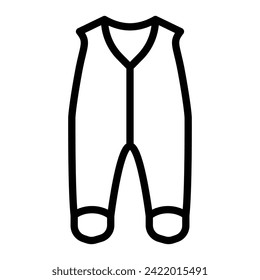 Baby Clothes Vector Line Icon Design