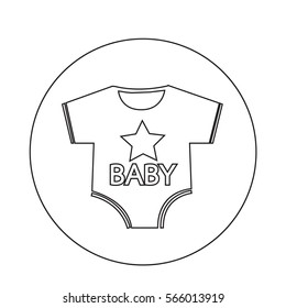 Baby clothing icon
