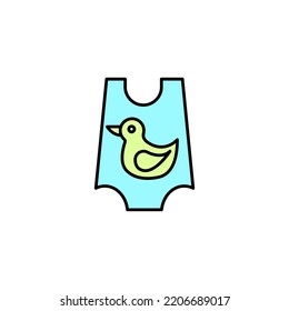 Baby clothing icon. Simple element illustration. Baby clothing concept outline symbol design.