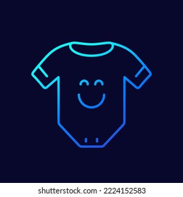 baby clothing line icon, vector