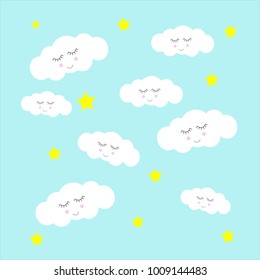 Baby clouds and stars