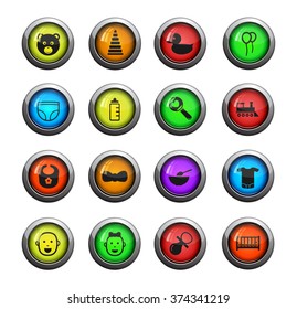 Baby color icon for web sites and user interface
