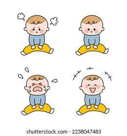 baby color line drawing set.