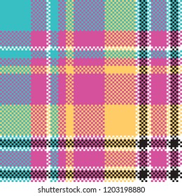 Baby color plaid seamless pattern. Vector illustration.