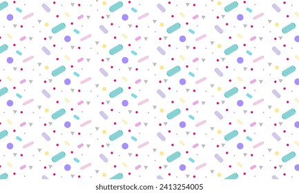 baby color Seamless pattern with colorful geometric elements. Vector illustration. Abstract background.