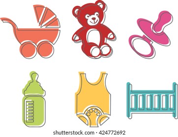 Baby colored icon