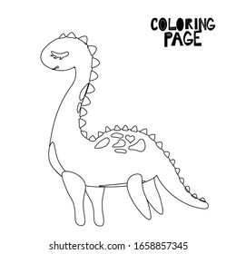 baby coloring dinosaurs, cute animals, for little children