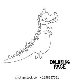 baby coloring dinosaurs, cute animals, for little children