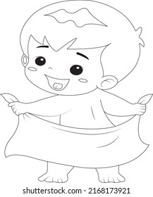 Baby coloring page for kids