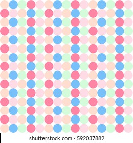 baby colors polka dot pattern with white background