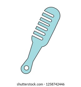 Baby comb icon flat element. Vector illustration of baby comb icon flat isolated on clean background for your web mobile app logo design.