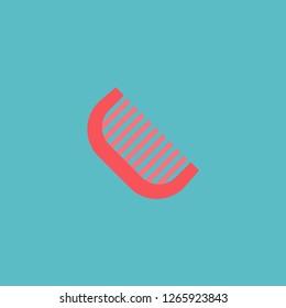 Baby comb icon flat element. Vector illustration of baby comb icon flat isolated on clean background for your web mobile app logo design.