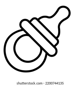 Baby comforter Bold Line Vector icon which can easily modify or edit

