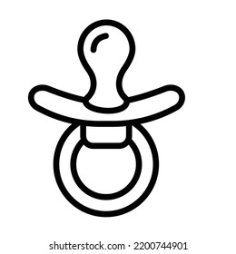 Baby comforter Bold Line Vector icon which can easily modify or edit

