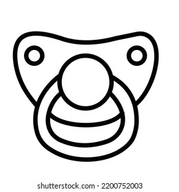 Baby comforter Bold Line Vector icon which can easily modify or edit

