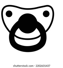 Baby comforter Glyph Vector Icon easily modified

