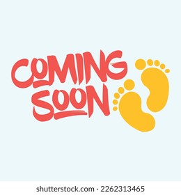 Baby Coming Soon Design concept vector illustration