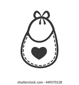 Baby concept represented by bib icon. Isolated and flat illustration 