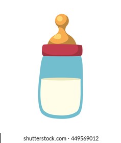 Baby concept represented by baby bottle icon. Isolated and flat illustration 